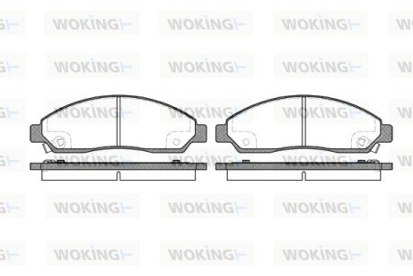 Колодки гальмівні woking p1198314