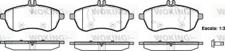 Колодки гальмівні диск. перед. (Remsa) MB C204 E212 (P12013.00) woking p1201300