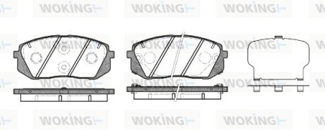 Колодки тормозные диск. перед. (Remsa) Hyundai Tucson (15-), iX35 (10-15), Kia Sportage III IV (P12023.22) woking p1202322