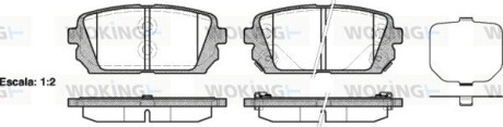 Колодки тормозные диск. задн. (Remsa) Hyundai ix35, Kia Carens III (P12033.02) woking p1203302