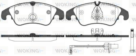 Колодки тормозные диск. перед. (Remsa) Audi A4 09>16 A6 11>18 Q5 08>17 (P12043.31) woking p1204331