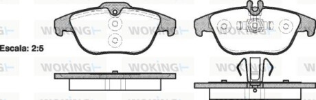 Колодки тормозные диск. задн. (Remsa) MB C204 (11-) (P12053.00) woking p1205300