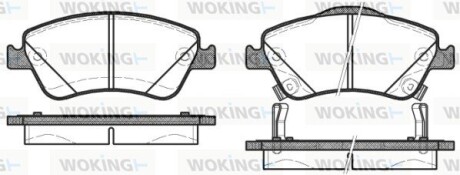 Колодки гальмівні woking p1210302