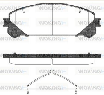 КОЛОДКИ ГАЛЬМІВНІ woking p12123.00