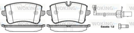 Колодки гальмівні диск. задн. (Remsa) Audi A4 09>16 A6 11>18 Q5 08>17 / Porsche Macan (P12433.10) woking p1243310