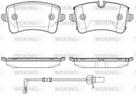 Колодки тормозные woking p12433.20