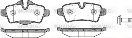 Колодки тормозные диск. задн. (Remsa) Mini Cooper, One, Clubman 08> (P12443.00) woking p1244300