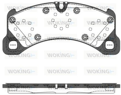 Колодки тормозные woking p12453.50