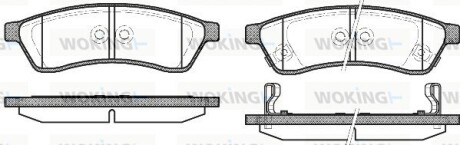 Колодки гальмівні диск. задн. (Remsa) Chevrolet Epica (P12493.02) woking p1249302