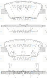 Колодки гальмівні диск. задн. (Remsa) Hyundai Elantra 1.6 10-,Hyundai Elantra 1.8 10- (P12623.42) woking p1262342