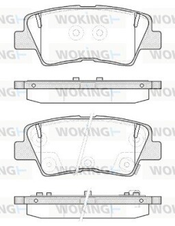 Колодки тормозные диск. задн. (Remsa) Ssang Yong Korando 10> / Toyota Auris 12> / Hyundai i20 15>, i30 11> 15> Elantra 15> / Sonata 05> / Grand woking p1262352