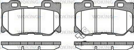 Колодки гальмівні диск. задн. (Remsa) Infiniti Fx 3.0 08-,Infiniti Fx 3.5 02-08 (P12653.01) woking p1265301