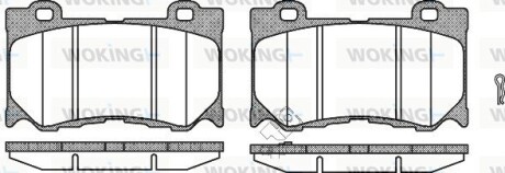 Колодки тормозные woking p12723.01