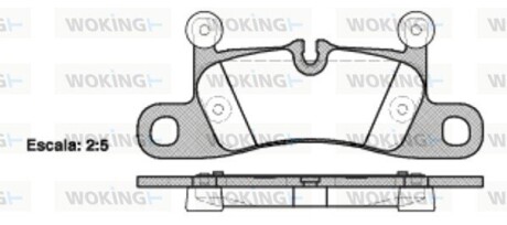 Колодки гальмівні диск. задн. (Remsa) Porsche Cayenne (10-), VW Touareg (10-) (P12793.10) woking p1279310