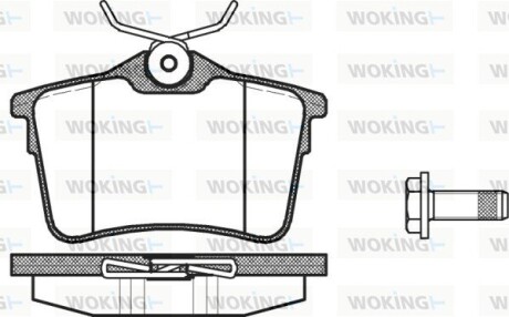 Колодки гальмівні диск. задн. (Remsa) Citroen Berlingo II (08-), Peugeot Partner II (08-), 308 I (07-) (P12823.00) woking p1282300