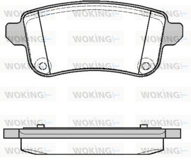 Колодки гальмівні диск. задн. (Remsa) Renault Megane IV, Talisman, Scenic III IV, Espace V (P12873.10) woking p1287310