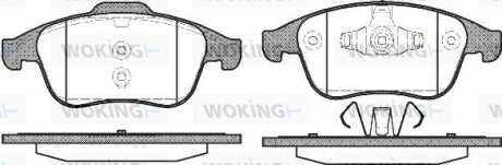 Колодки гальмівні диск. перед. (Remsa) Renault Clio iv 1.6 12-,Renault Grand scenic iii 1.2 09- (P12893.00) woking p1289300