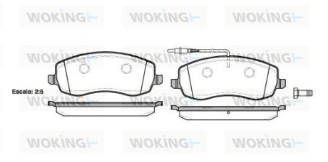 Колодки гальмівні woking p12933.02