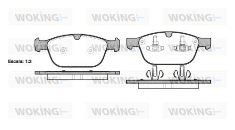 Колодки тормозные диск. перед. (Remsa) Volvo XC90 I / XC60 I (P12973.00) woking p1297300