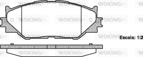 Колодки тормозные диск. перед. (Remsa) Lexus IS 05> 13> (P13013.00) woking p1301300