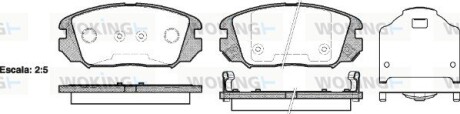 Колодки гальмівні диск. перед. (Remsa) Honda Civic viii 1.6 05-,Hyundai Grandeur 2.2 03- (P13043.02) woking p1304302