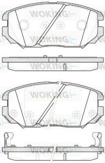 Колодки гальмівні диск. перед. (Remsa) Hyundai Tucson 2.0 04-10,Hyundai Tucson 2.7 04-10 (P13043.12) woking p1304312