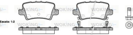 Колодки тормозные диск. задн. (Remsa) Honda Civic ix 1.4 12-,Honda Civic ix 1.8 12- (P13063.02) woking p1306302