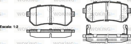 Колодки гальмівні диск. задн. (Remsa) Hyundai Accent iii 1.4 05-10,Hyundai Accent iii 1.5 05-10 (P13093.02) woking p1309302