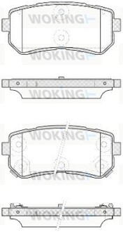 Колодки тормозные диск. задн. (Remsa) Hyundai Ix20 1.4 10-,Hyundai Ix20 1.6 10- (P13093.42) woking p1309342