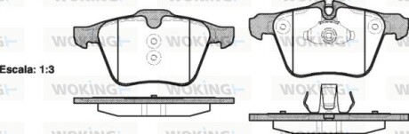 Колодки тормозные диск. перед. (Remsa) Ford Mondeo IV 2,5i Volvo S60 S80 (P13173.00) woking p1317300