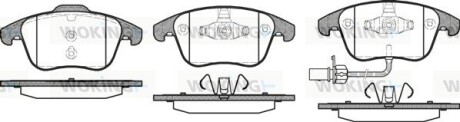 Колодки гальмівні диск. перед. (Remsa) Audi A4 1.8 07-15,Audi A4 2.0 07-15,Audi A4 2.7 07-15 (P13193.11) woking p1319311