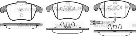 Колодки тормозные диск. перед. (Remsa) Audi Q3 1.4 11-,Audi Q3 2.0 11-,Seat Alhambra 1.4 10- (P13193.21) woking p1319321