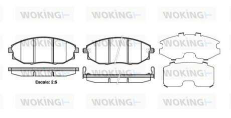 Колодки гальмівні woking p13233.02