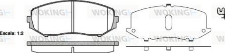 Колодки тормозные диск. перед. (Remsa) Suzuki Grand vitara ii 1.6 05-,Suzuki Grand vitara ii 1.9 05- (P13253.02) woking p1325302