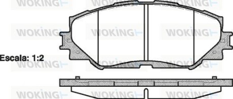 Колодки гальмівні диск. перед. (Remsa) Toyota Corolla Auris 06> 13> / Rav4 05> 12> (P13323.00) woking p1332300