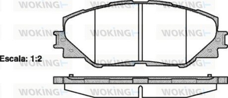 Колодки гальмівні диск. перед. (Remsa) Toyota Auris (06-12), Rav4 (06-12) (12-15) (P13343.00) woking p1334300