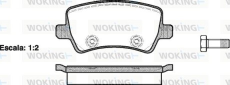 Колодки гальмівні диск. задн. (Remsa) Ford Galaxy 1.6 06-15,Ford Galaxy 1.8 06-15 (P13363.00) woking p1336300