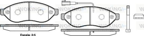 Колодки тормозные диск. перед. (Remsa) Citroen Jumper 2.2 06-,Citroen Jumper 3.0 06- (P13373.01) woking p1337301