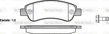 Колодки тормозные диск. задн. (Remsa) Citroen Jumper 2.2 06-,Citroen Jumper 3.0 06- (P13383.00) woking p1338300