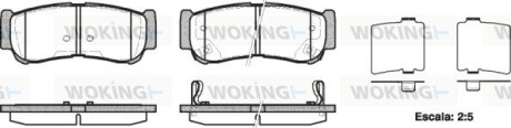 Колодки гальмівні диск. задн. (Remsa) Hyundai H-1 cargo 2.5 08-,Hyundai H-1 travel 2.5 08- (P13393.02) woking p1339302