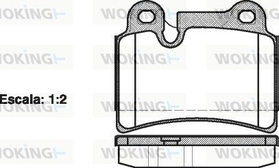 Колодки тормозные диск. задн. (Remsa) VW Touareg I Brembo ver. (P13403.00) woking p1340300