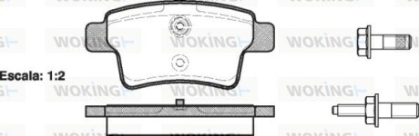 Колодки тормозные диск. задн. (Remsa) Citroen C4 grand picasso i 1.6 06-,Citroen C4 grand picasso i 1.8 06- (P13413.00) woking p1341300