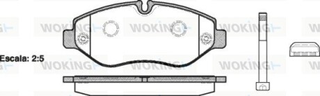 Колодки гальмівні диск. перед. (Remsa) Iveco Daily 01>, 06>, 11>, 14> (P13453.10) woking p1345310