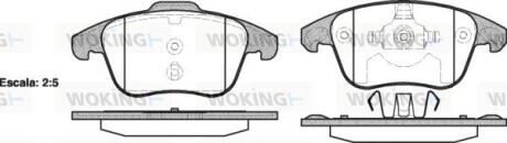 Колодки гальмівні диск. перед. (Remsa) PSA C4 Picasso, Grand Picasso 08>13 / DS4 DS5 12> (P13493.00) woking p1349300