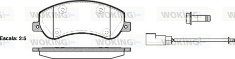 Колодки гальмівні диск. перед. (Remsa) Ford Tourneo connect 1.8 02-13,Ford Transit 2.2 06-14 (P13503.02) woking p1350302