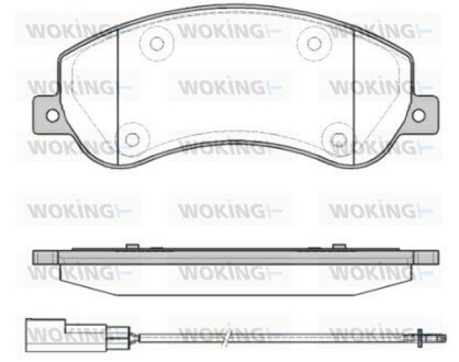 Колодки гальмівні woking p1350311