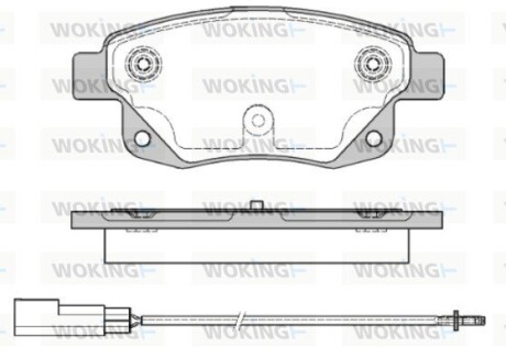 Колодки гальмівні диск. задн. (Remsa) Ford Tourneo connect 1.8 02-13,Ford Transit 2.2 06-14 (P13523.01) woking p1352301