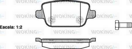 КОЛОДКИ ГАЛЬМІВНІ woking p13563.00