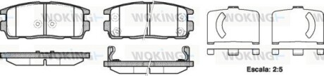 Колодки гальмівні диск. задн. (Remsa) Chevrolet Captiva Antara 06> (P13603.12) woking p1360312