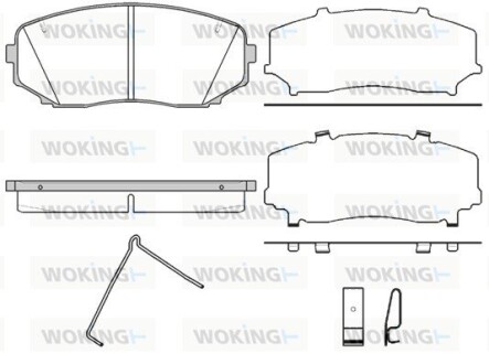 Колодки тормозные диск. перед. (Remsa) Mazda CX-7 CX-9 07> / Ford Edge 08> 10> / Mitsubishi Pajero Sport III 2,4d 15> (P13673.02) woking p1367302